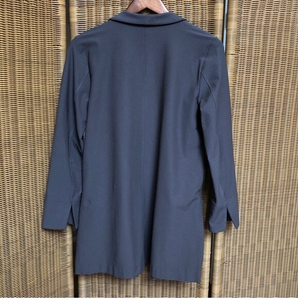 Eileen Fisher Blazer Womens Medium Petite Gray Jacket Open Front Viscose Blend - Picture 9 of 11